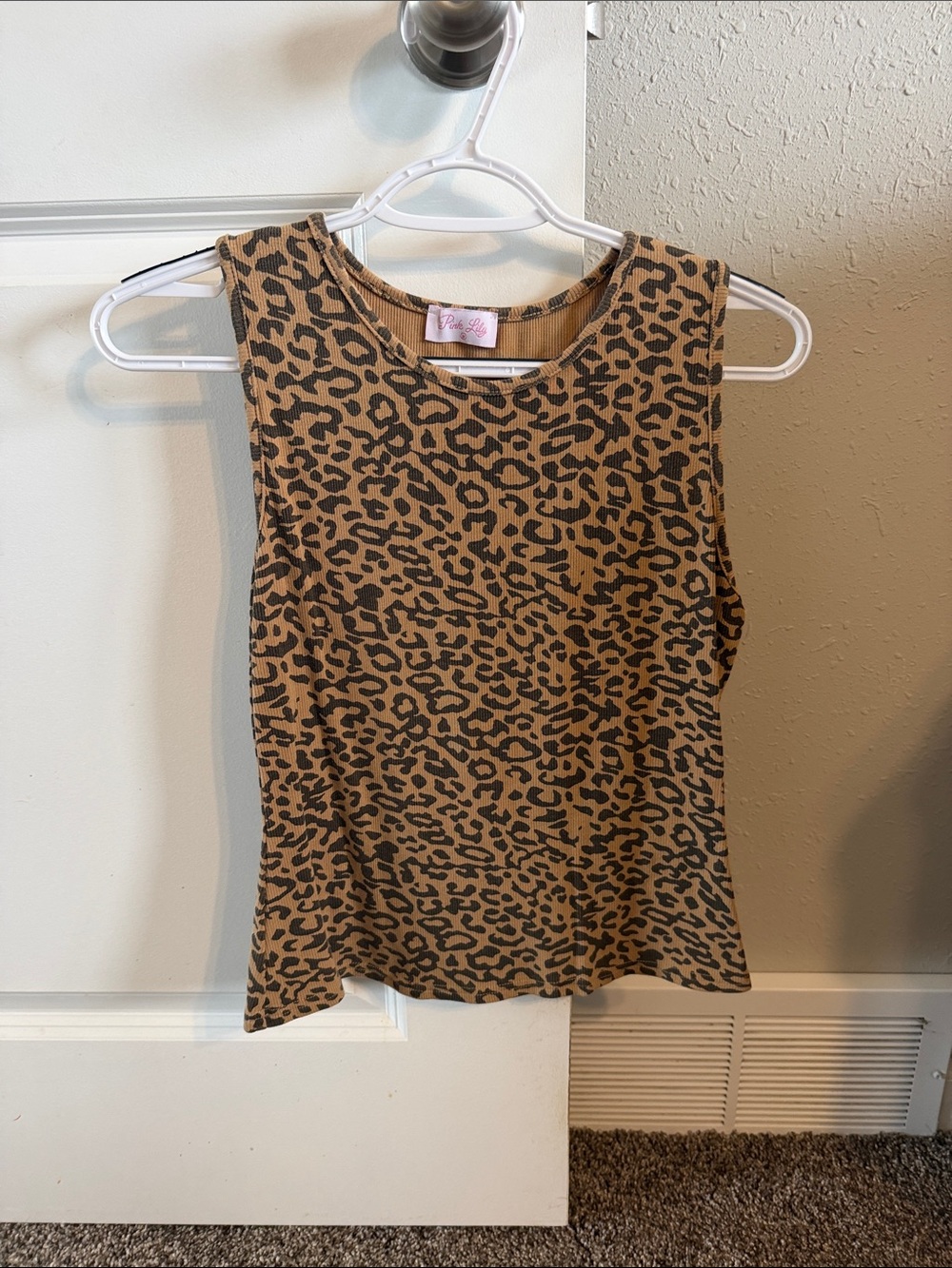 Pink Lily Leopard Print Tank Top - Brown/Black